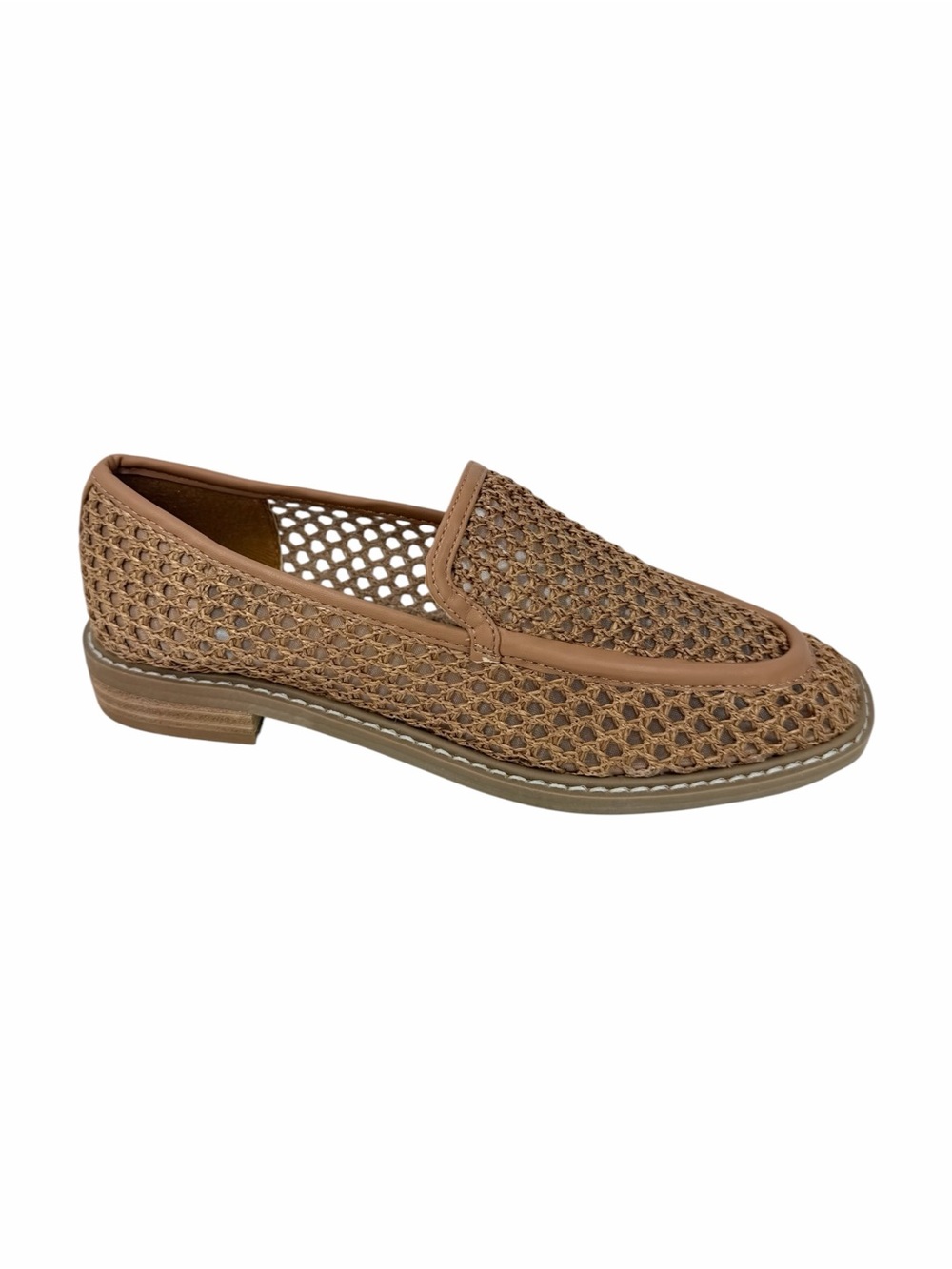 DV Dolce Vita Women's Fran Woven Slip-On Loafers Latte Size 7.5